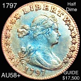 1797 Draped Bust Half Dime CHOICE AU/UNC