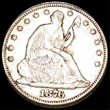 1876 Seated Half Dollar CLOSELY UNC
