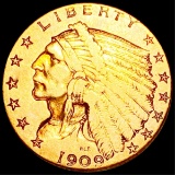 1909 $2.50 Gold Quarter Eagle LIGHTLY CIRCULATED
