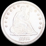 1876 Seated Quar Dollar