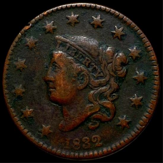 1832 Coronet Head Large Cent XF