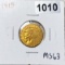 1915 Indian Head Gold Quarter Eagle UNCIRCULATED