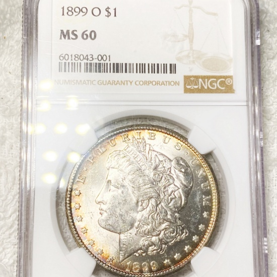 1899-O Morgan Silver Dollar NGC - MS60