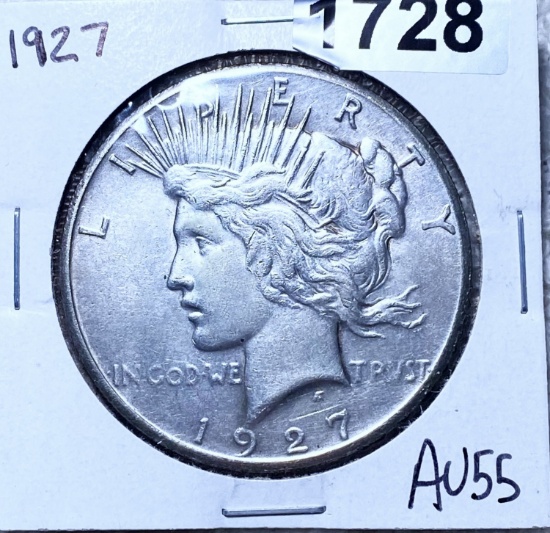 1927 Silver Peace Dollar CHOICE AU