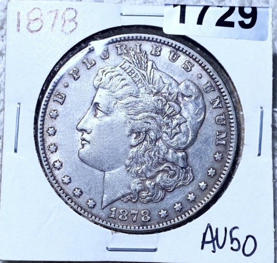 1878 Morgan Silver Dollar ABOUT UNCIRCULATED