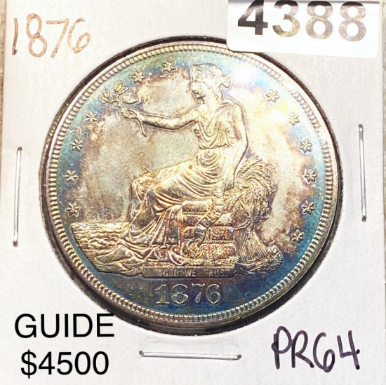 1876 Silver Trade Dollar CHOICE PROOF