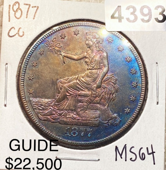 1877-CC Silver Trade Dollar CHOICE BU