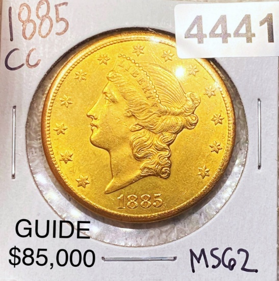 1885-CC $20 Gold Double Eagle UNCIRCULATED