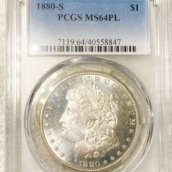 1880-S Morgan Silver Dollar PCGS - MS 64 PL