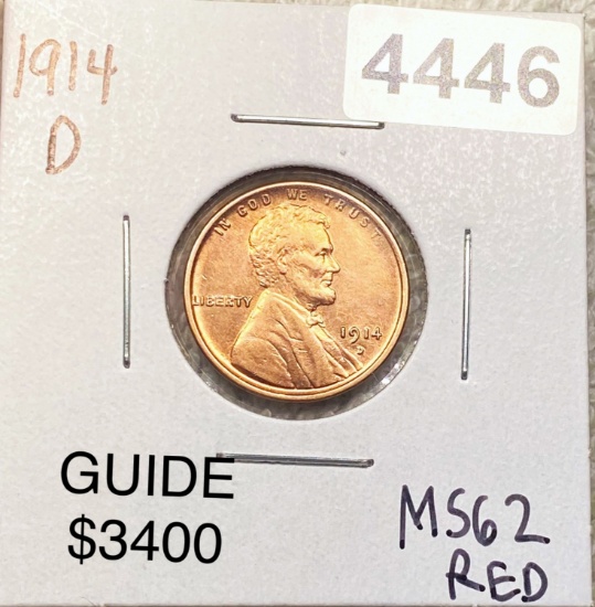 1914-D Lincoln Wheat Penny UNC RED