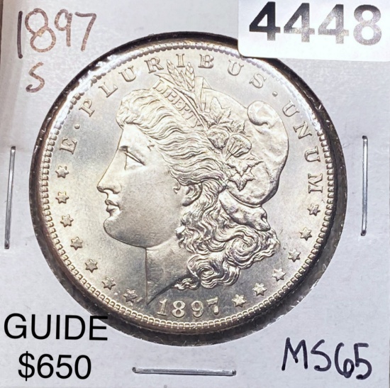 1897-S Morgan Silver Dollar GEM BU