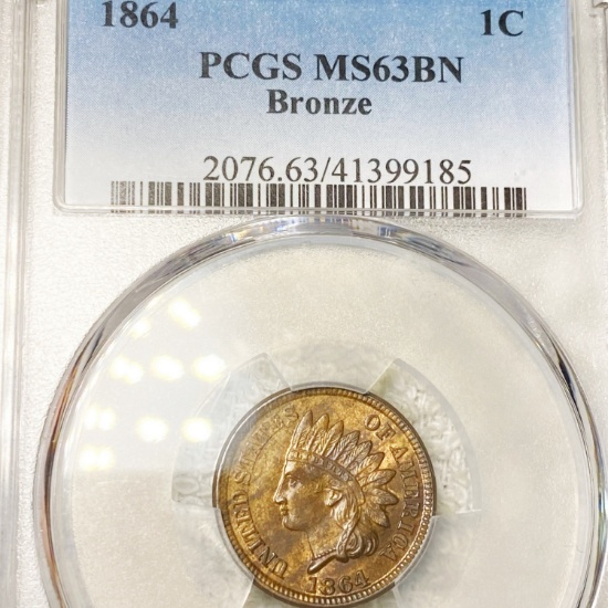 1864 Indian Head Penny PCGS - MS 63 BN BRONZE