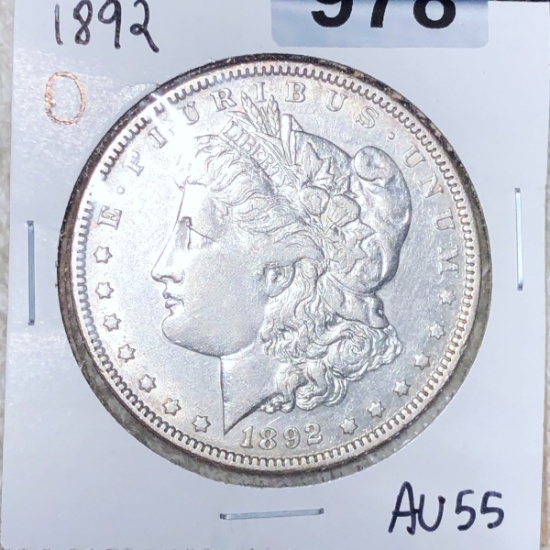 1892-O Morgan Silver Dollar CHOICE AU