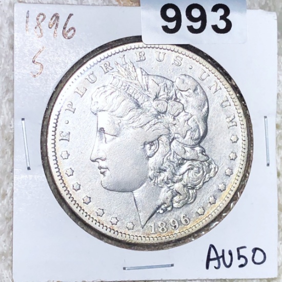 1896-S Morgan Silver Dollar ABOUT UNCIRCULATED