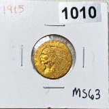 1915 Indian Head Gold Quarter Eagle UNCIRCULATED