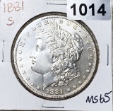 1881-S Morgan Silver Dollar GEM BU