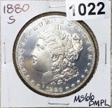 1880-S Morgan Silver Dollar SUPERB GEM BU DMPL