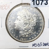 1881 Morgan Silver Dollar GEM BU DMPL