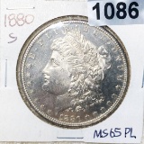 1880-S Morgan Silver Dollar GEM BU PL