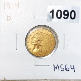 1914-D Gold Quarter Eagle $2.50 UNCIRCULATED