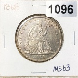 1868 Seated Liberty Half Dollar UNCIRCULATED