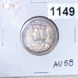 1893 Isabella Commemorative Quarter CHOICE AU