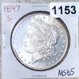 1897-S Morgan Silver Dollar GEM BU