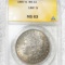 1887 Morgan Silver Dollar ANACS - MS63