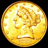 1882 $5 Gold Half Eagle UNCIRCULATED