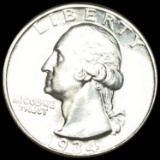 1934-D Washington Silver Quarter GEM BU