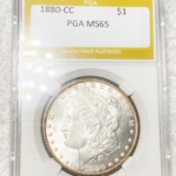 1880-CC Morgan Silver Dollar PGA - MS65