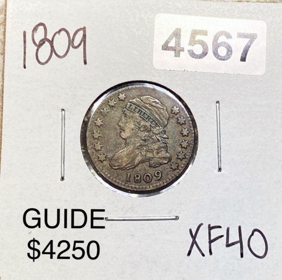 1809 Capped Bust Dime LIGHT CIRC