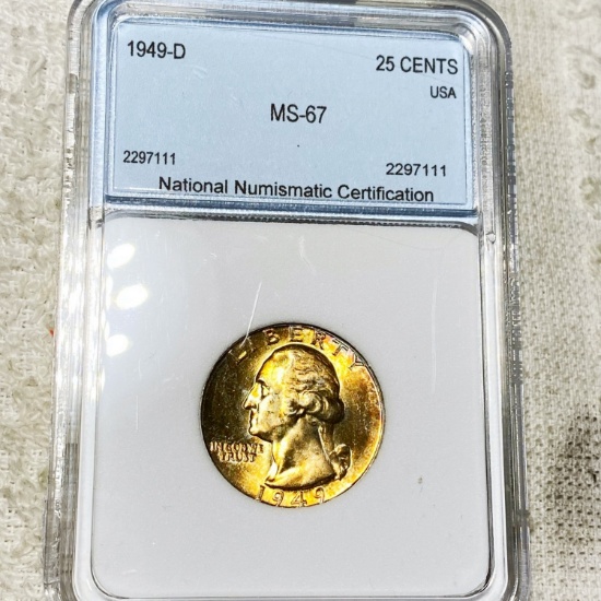 1949-D Washington Silver Quarter NNC - MS67