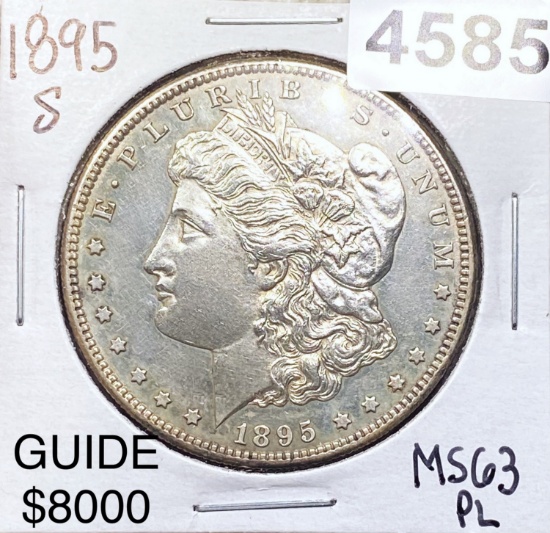 1895-S Morgan Silver Dollar CHOICE BU PL
