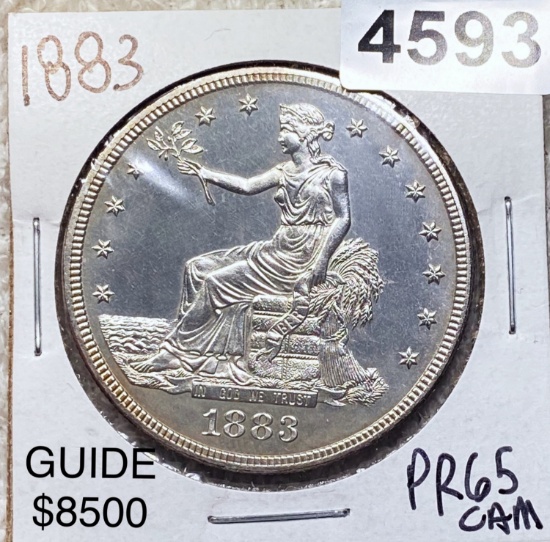 1883 Silver Trade Dollar GEM PROOF CAM