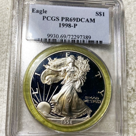 1998 Silver Eagle PCGS - PR 69 DCAM