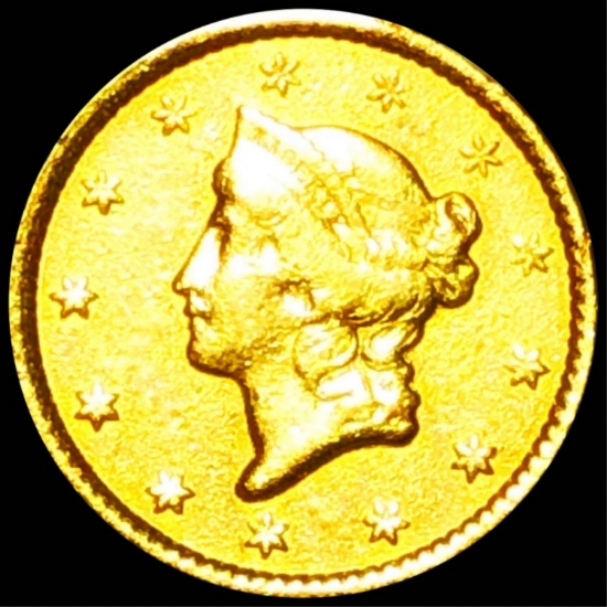 1849 Rare Gold Dollar LIGHT CIRC