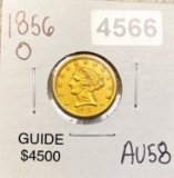 1856-O $2.50 Gold Quarter Eagle CHOICE AU