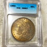 1885 Morgan Silver Dollar ICG - MS67