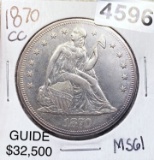 1870-CC Seated Liberty Dollar UNCIRCULATED