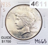 1935-S Silver Peace Dollar GEM BU