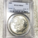 1889 Morgan Silver Dollar PCGS - MS64