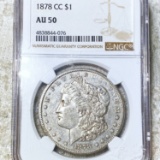 1878-CC Morgan Silver Dollar NGC - AU50