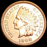 1908 Indian Head Penny GEM BU RED