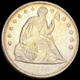 1860-O Seated Silver Dollar CLOSELY UNCIRCULATED