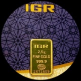 IGR 2.5 Gram 999.9 Fine Gold Bar HIGH END