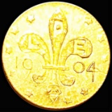 1904 Louisiana Gold 1/4th Dollar CLOSELY UNC