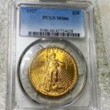 1927 $20 Gold Double Eagle PCGS - MS66