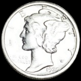 1920-D Mercury Silver Dime NEARLY UNC