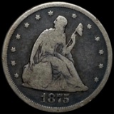 1875-CC Seated Twenty Cent Piece NICELY CIRCULATED